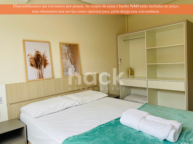 202 | Res. 287 • Econômico com Sacada a 5min a pé do Mar