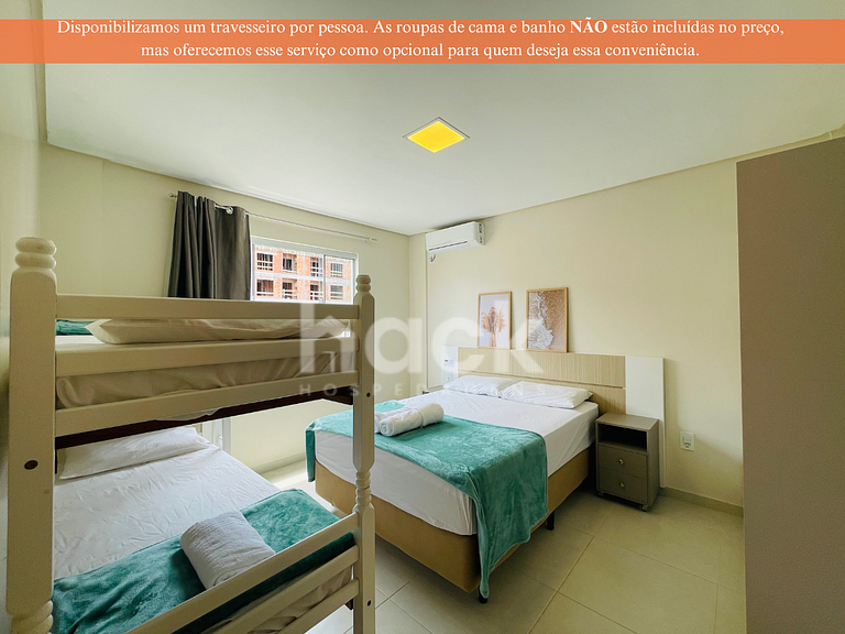 202 | Res. 287 • Econômico com Sacada a 5min a pé do Mar