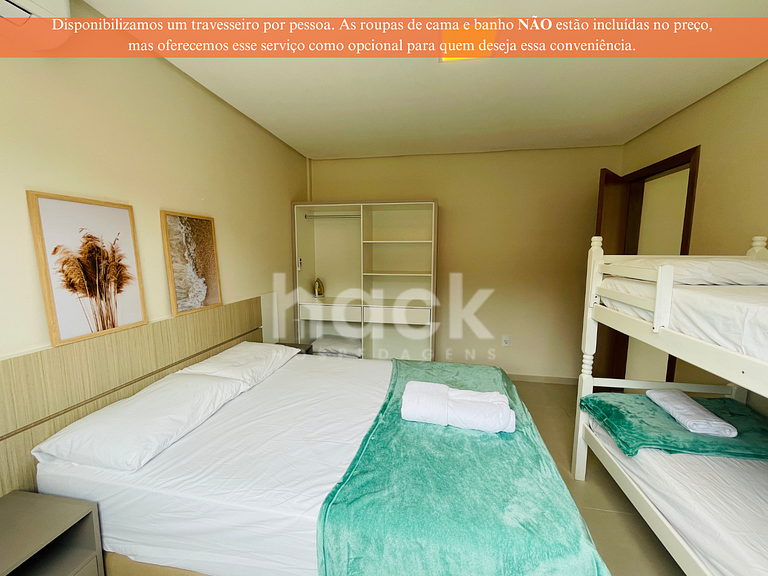 202 | Res. 287 • Econômico com Sacada a 5min a pé do Mar