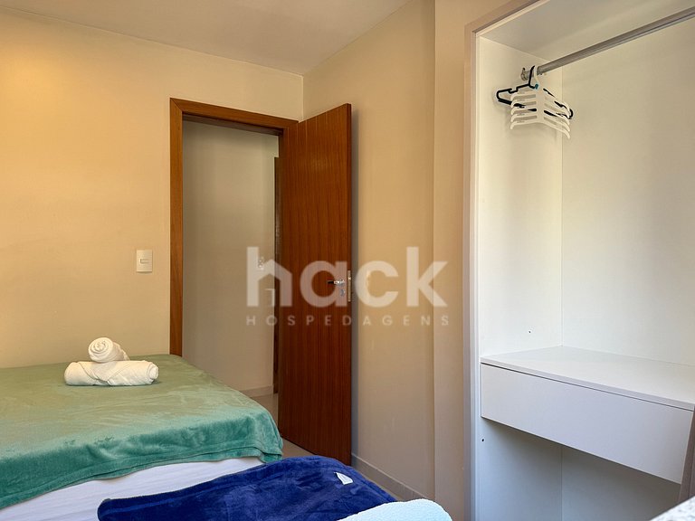 A 300 m de la Praia de Bombas | 3 habitaciones con aire acon