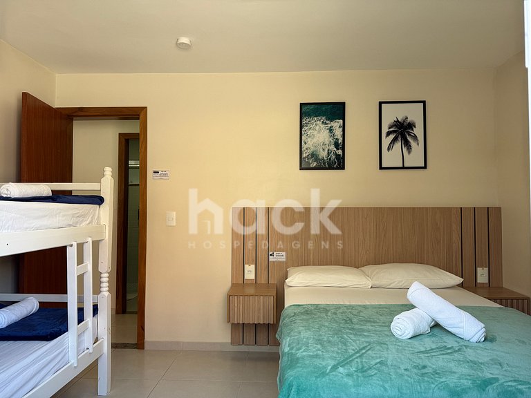 300m from Bombas Beach | 3 bedrooms with AC | Ground floor