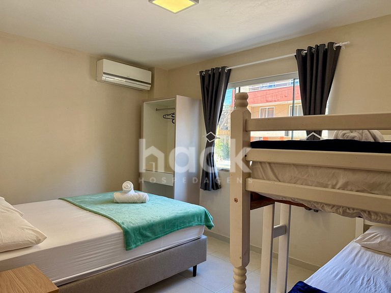 300m from Bombas Beach | 3 bedrooms with AC | Ground floor