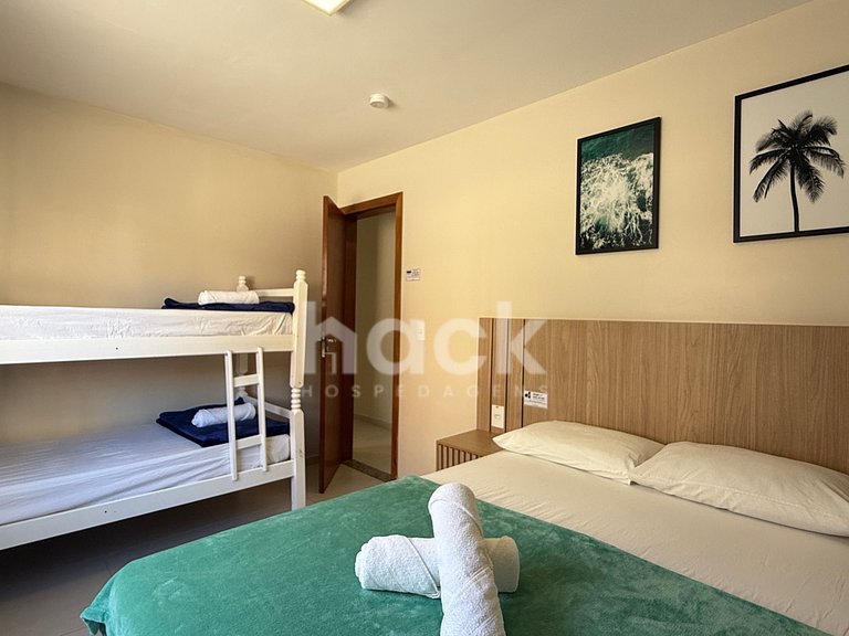 300m from Bombas Beach | 3 bedrooms with AC | Ground floor